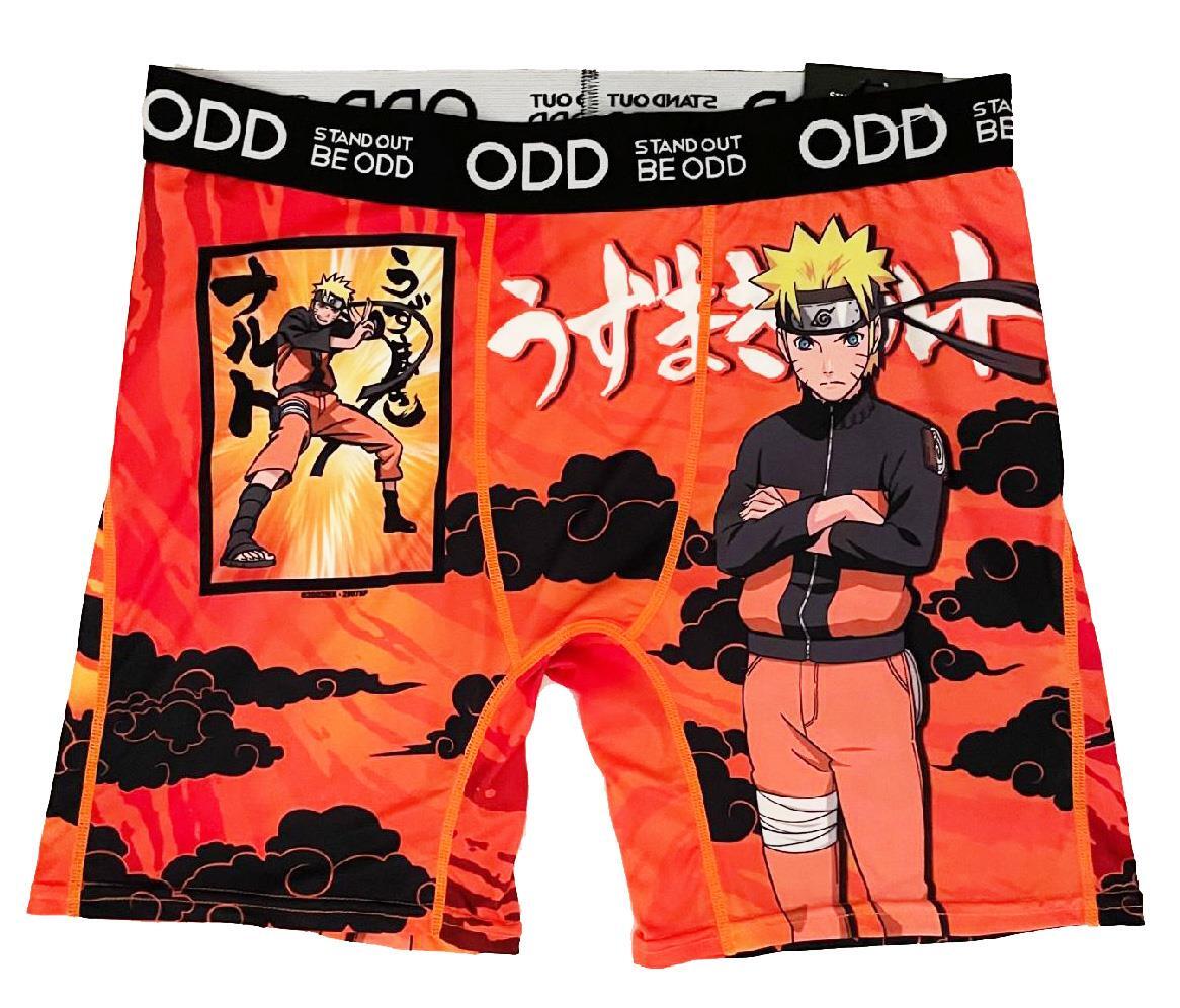 なるとろ ODD NARUTO UZUMAKI Shippuden Bright Orange Boxer Briefs Men's NWT