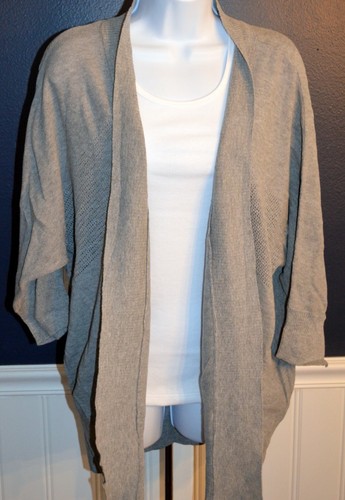 LEO & NICOLE Women's Knit Cardigan Open Front 3/4 Sleeve NWT Sweater - Picture 2 of 7
