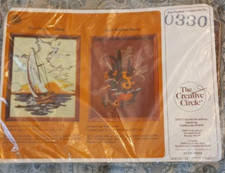 1983 Creative Circle Embroidery Needlepoint Kit WOODEN DECOY 0330 Duck/Sunset