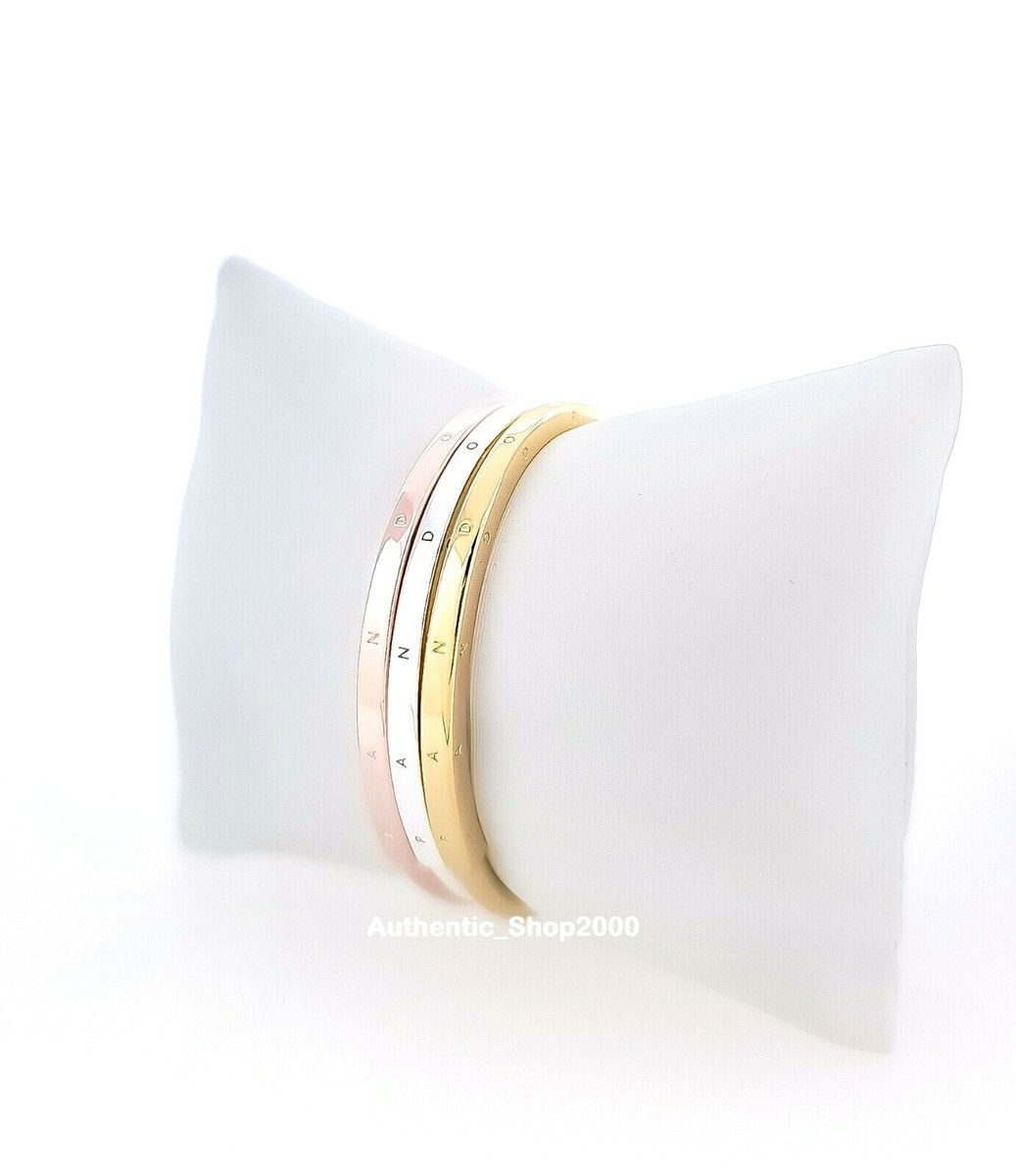 PANDORA Rose Gold 925 Signature I-D bangle Bracelet 569493C00