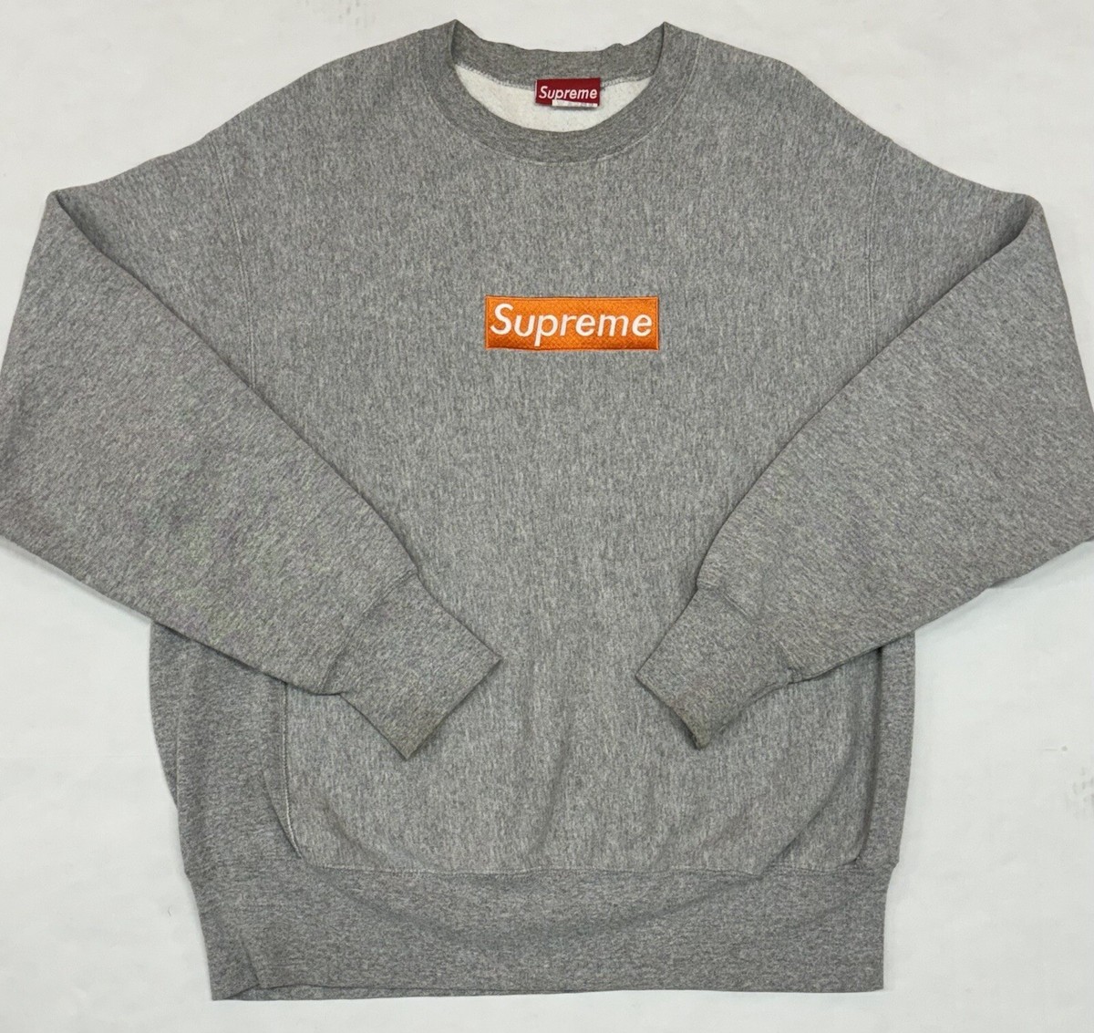 Supreme 1995 Orange On Grey Box Logo Crewneck | eBay Supreme 1995 Orange On Grey Box Logo Crewneck | eBay