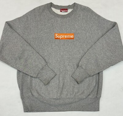 Supreme 1995 Orange On Grey Box Logo Crewneck | eBay Supreme 1995 Orange On Grey Box Logo Crewneck | eBay