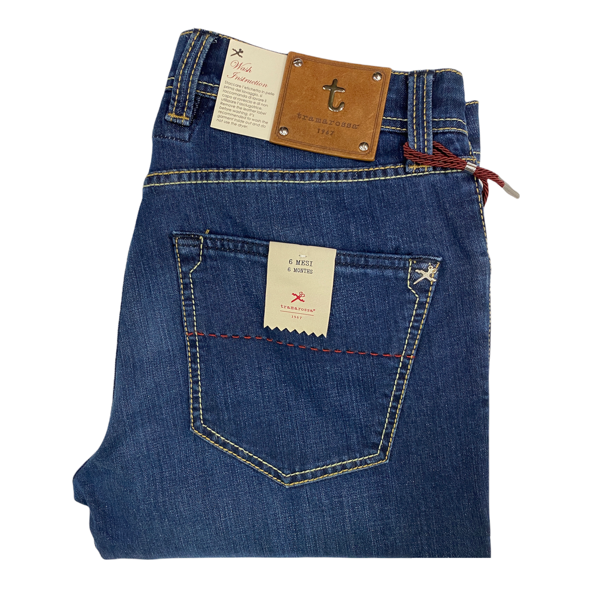 PANTALONE JEANS UOMO TRAMAROSSA LEONARDO D361 6MONTH COTONE BLU