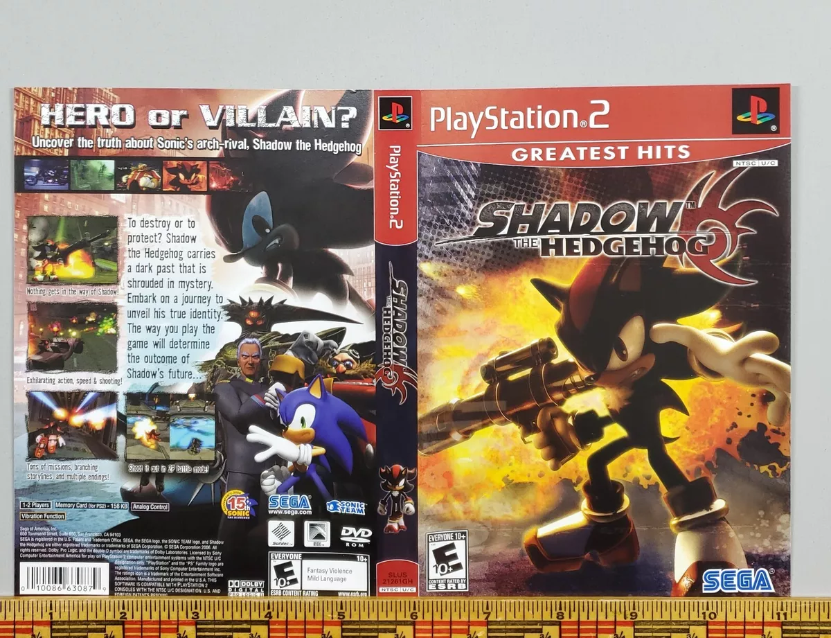 Shadow The Hedgehog Playstation 2 PS2 Platinum 