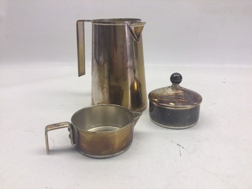 Napier Art Deco Emil Schuelke Silverplate Combined Coffee Pot Sugar Creamer - Picture 12 of 14