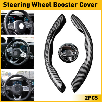 #ad #ad 38cm Carbon Fiber Universal Car Steering Wheel Booster Cover NonSlip Accessories $18.99