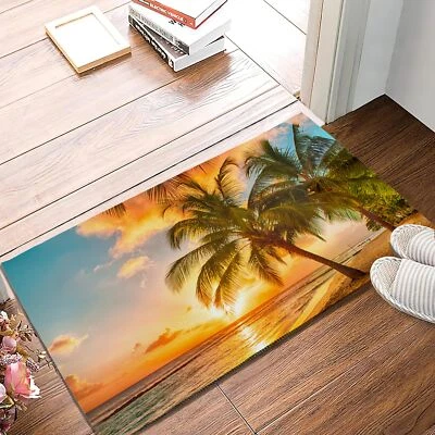 SPUNKER Tropical Palms on Beach Door Mat 17 x 30 Inch Welcome Doormat Decorative Home...