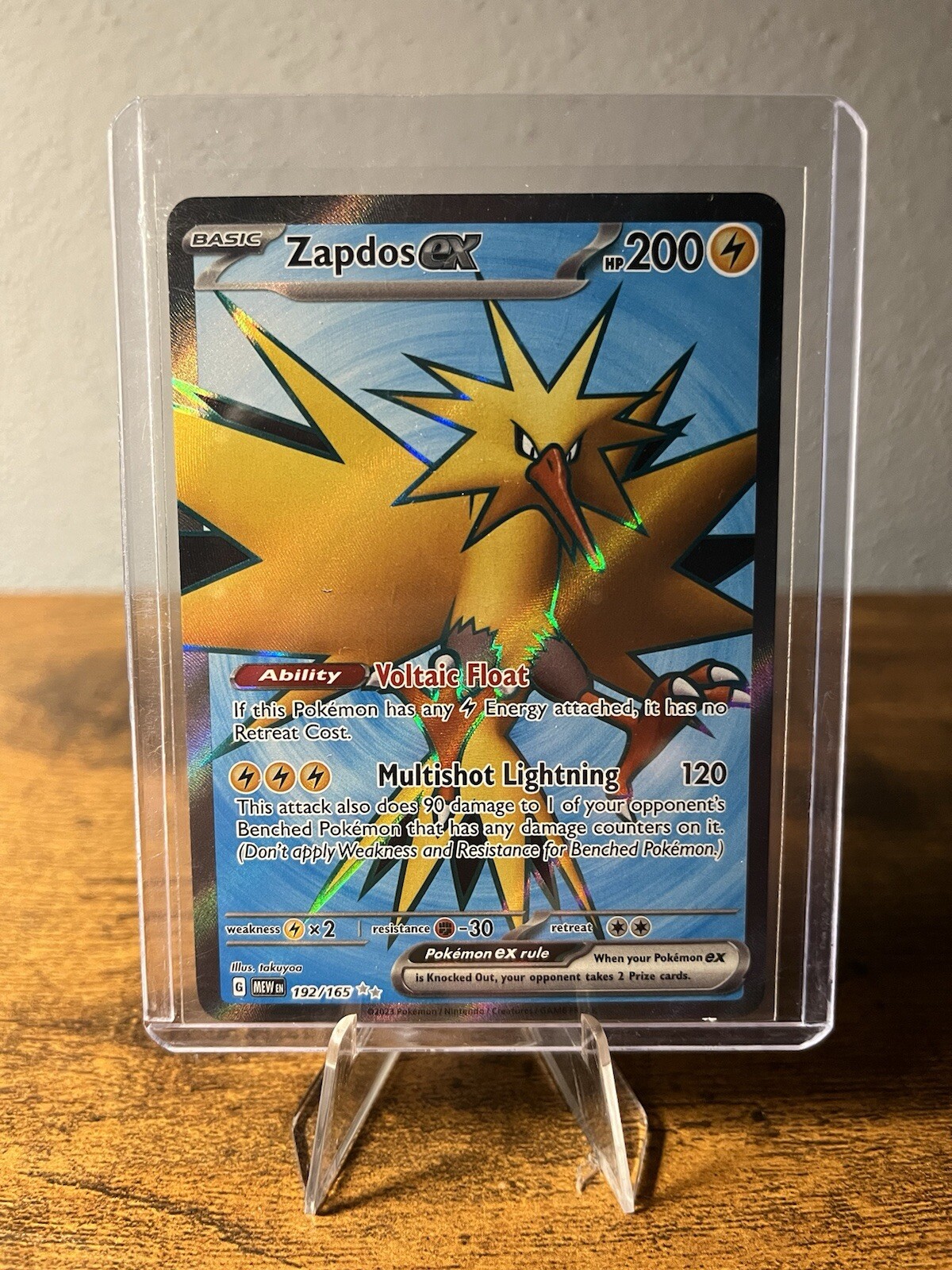 Zapdos ex 192/165 Scarlet & Violet 151 Holo Pokémon
