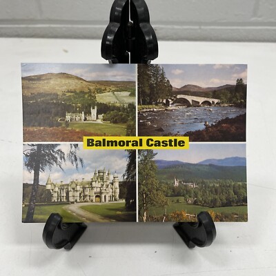 VINTAGE Postcard Photo England UK Royal Queen Elizabeth II Balmoral Castle