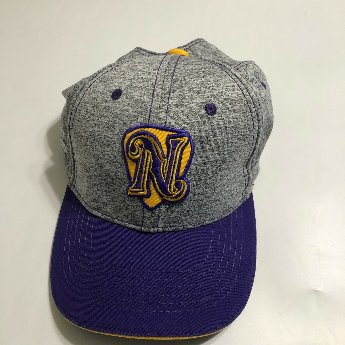 Nashville Sounds OS Baseball Hat Grey Purple Strap Back Melonwear
