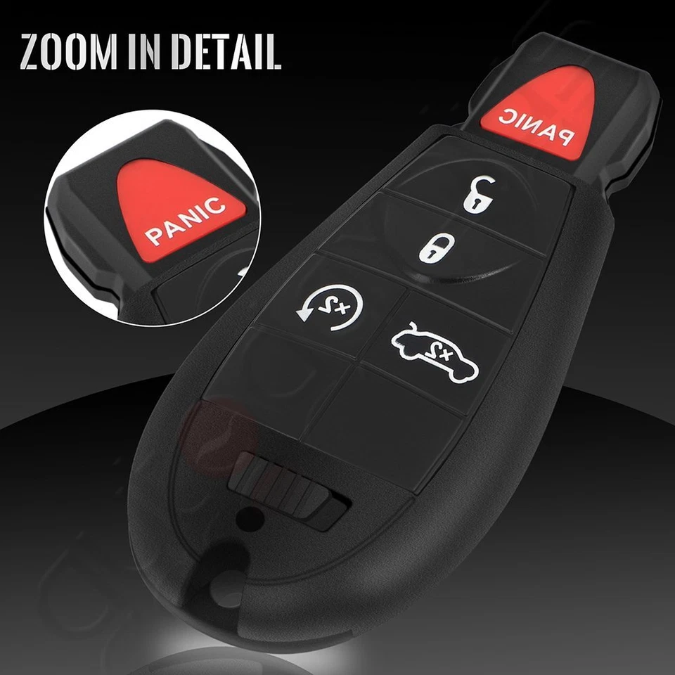 2 Remote Car Key Fob for Dodge Challenger Charger 2008 2009 2010 2011 2012-2014 - Image 4 of 4