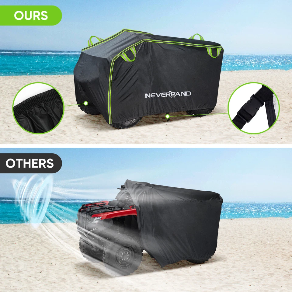 Cubierta protectora contra polvo impermeable ATV para Yamaha Grizzly 350 2007-2014 Foto 4 de 4