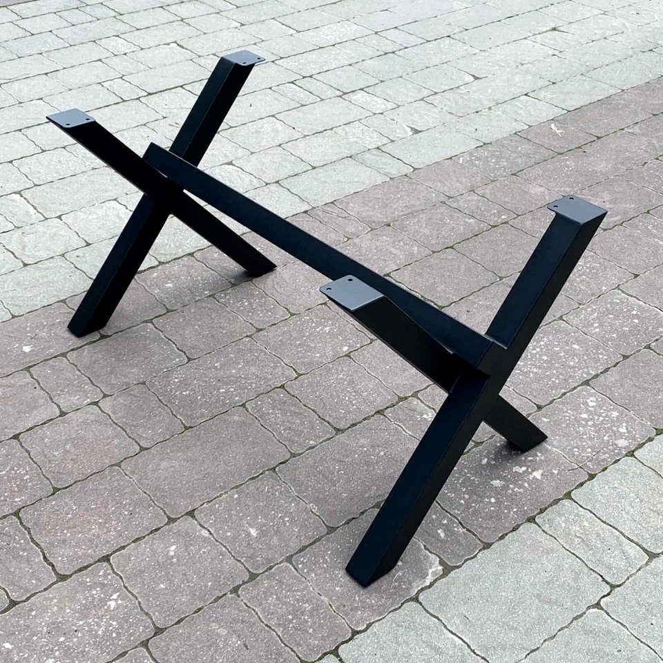 Base de mesa de centro de metal con marco completo con recubrimiento en polvo Foto 3 de 4