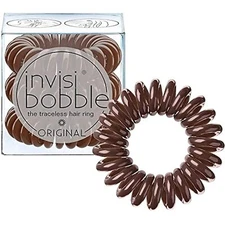 invisibobble Original Traceless Spiral Hair Ties - Pretzel Brown (Pack of 3)