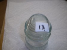 Vtg. Hemingway-12 Lt Blue Glass Electrical Powerline Insulator Made in USA -(13)