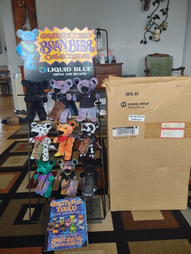 Menge 9 Grateful Dead Bean Bears Wand Theke Rack Topper und Tour Sammelalbum - Bild 6 von 6