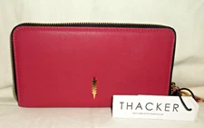 NWT Thacker Fuchsia Camila Zip Around Leather Wallet TM1005-LP $98