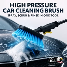 High Pressure Car Wash Brush with Foam Dispenser for Deep Cleaning & Shine US