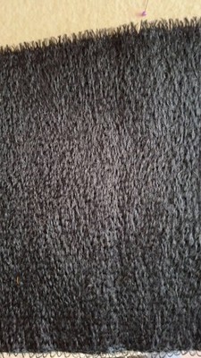 Schulte - Sparse - Mohair, schwarz, 12 mm Flor, 25 x 70 cm