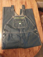 Liberty Overall Men 46x30 Blue Denim Zip Pocket Farmer Carpenter Trucker