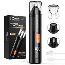 Dog Nail Grinder Upgraded - Professional 3-Speed Super Quiet and Low Vibratio...