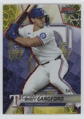 2025 Bowman's Best Yellow Lazer Refractor 54/75 Wyatt Langford #63 1az7