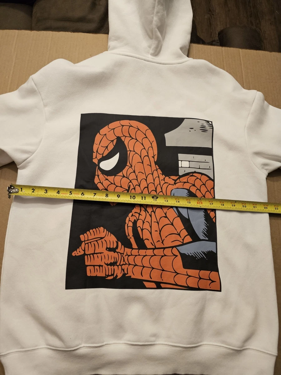 Sudadera con Capucha H&M x Marvel Spider-Man Blanca Gráficos de Cómic Mediana
