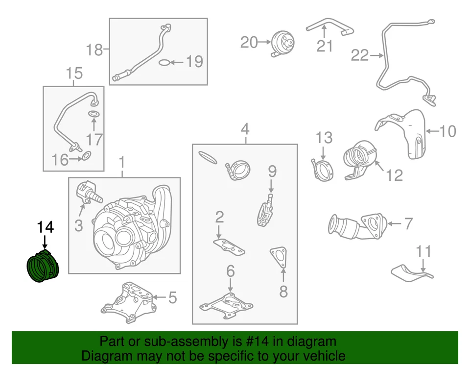 Manguera de entrada genuina FC3Z-9B613-A Foto 2 de 4