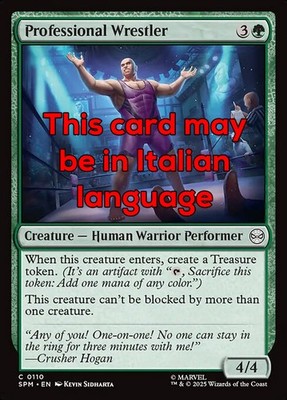 MTG PROFESSIONAL WRESTLER FOIL EXC - PROFESSIONAL WRESTLER 110 - SPM - MAGIC