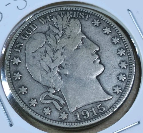 Semi KEY Date 1915 S Barber Half Dollar Full Liberty Exceptionally Fine