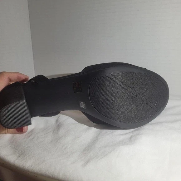 CHINESE LAUNDRY Negro Gamuza Tobillo Correas Stiletto Foto 4 de 4