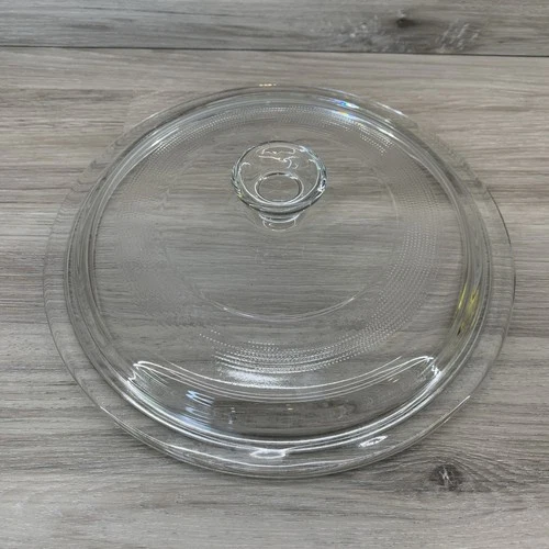 Pyrex/Corning Clear Glass With Ribs 8" Round Lid ONLY - For 7 1/2" Diameter Dish