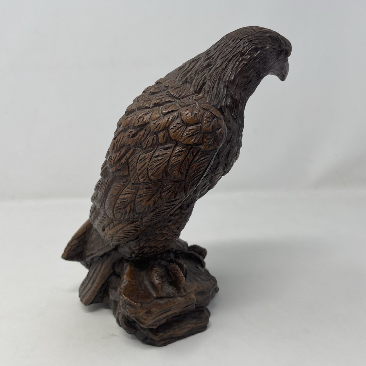RED MILL PECAN WOOD EAGLE SCULPTURE 置物 Vintage RED MILL MFG Eagle 7 1/2