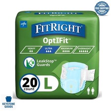 OptiFit Pannolini per Adulti - Assorbimento Pesante, Protezione Da Perdite, 20 Conteggi