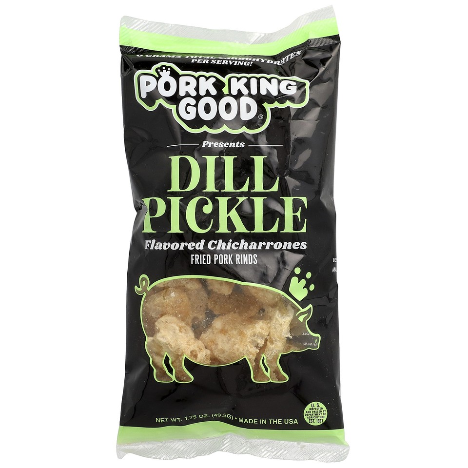 Flavored Chicharrones, Dill Pickle, 1.75 oz (49.5 g)