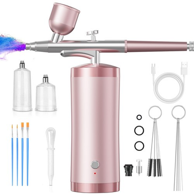 #ad Airbrush Kit With Compressor 48PSI Rechargeable High Pressure Air Brush Set C... $30.53