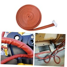 Heat Shield Fire Sleeve 5/8" 16mm ID x 5FT Silicone Coated Fiberglass Heat