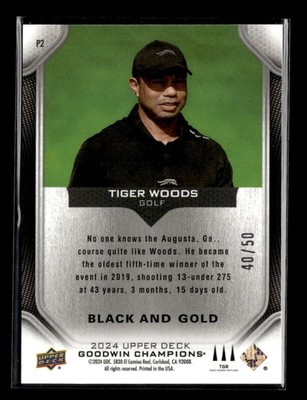 2024 Upper Deck Goodwin Champions Black and Gold Tiger Woods #P2