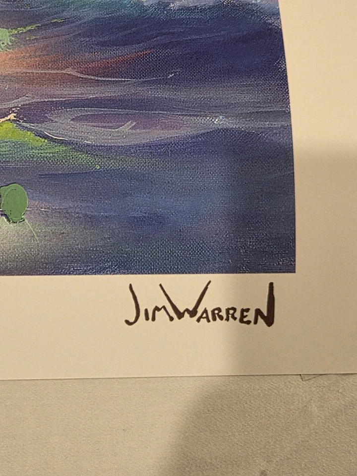 Impresión firmada y embellecida por Jim Warren "Love Is In The Air" Foto 3 de 4