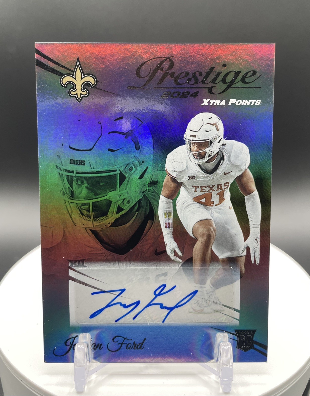 2024 Panini Prestige - Jaylan Ford Saints Rookie Auto Xtra Points #367 RC