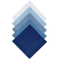Selected Hanky 100 Pure Cotton Handkerchiefs with Stiching Assorted Color, 5...