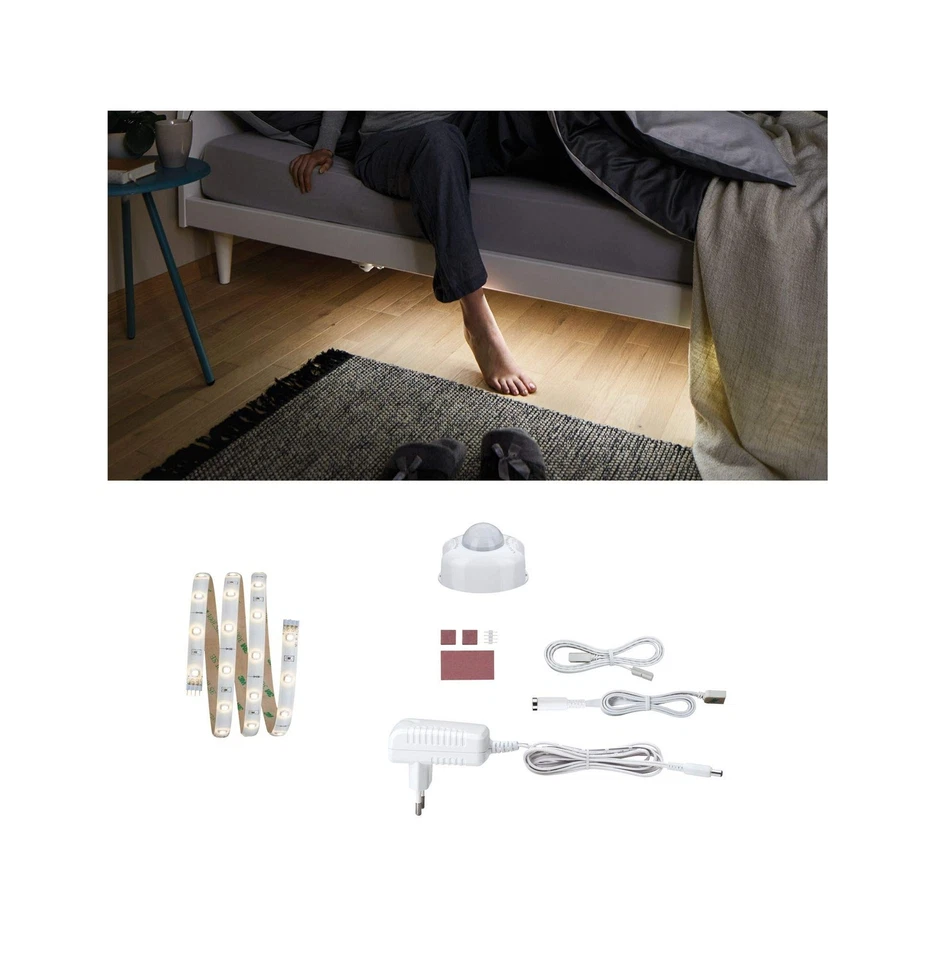 Paulmann 70955 Strip LED YourLED Night Comfort Set incl. 1 fascia luminosa BVeu - Immagine 3 di 4