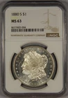 1880-S Morgan Silver Dollar NGC MS63 $1