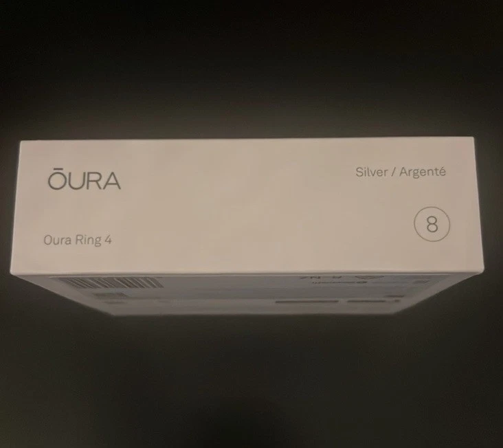 Anillo inteligente Oura Ring Gen 4 tamaño 8 rastreador de actividad PLATEADO - ¡Nuevo/sellado! Foto 2 de 3