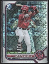 Adrian Placencia 2022 Bowman Chrome Prospects Mojo Refractor Angels