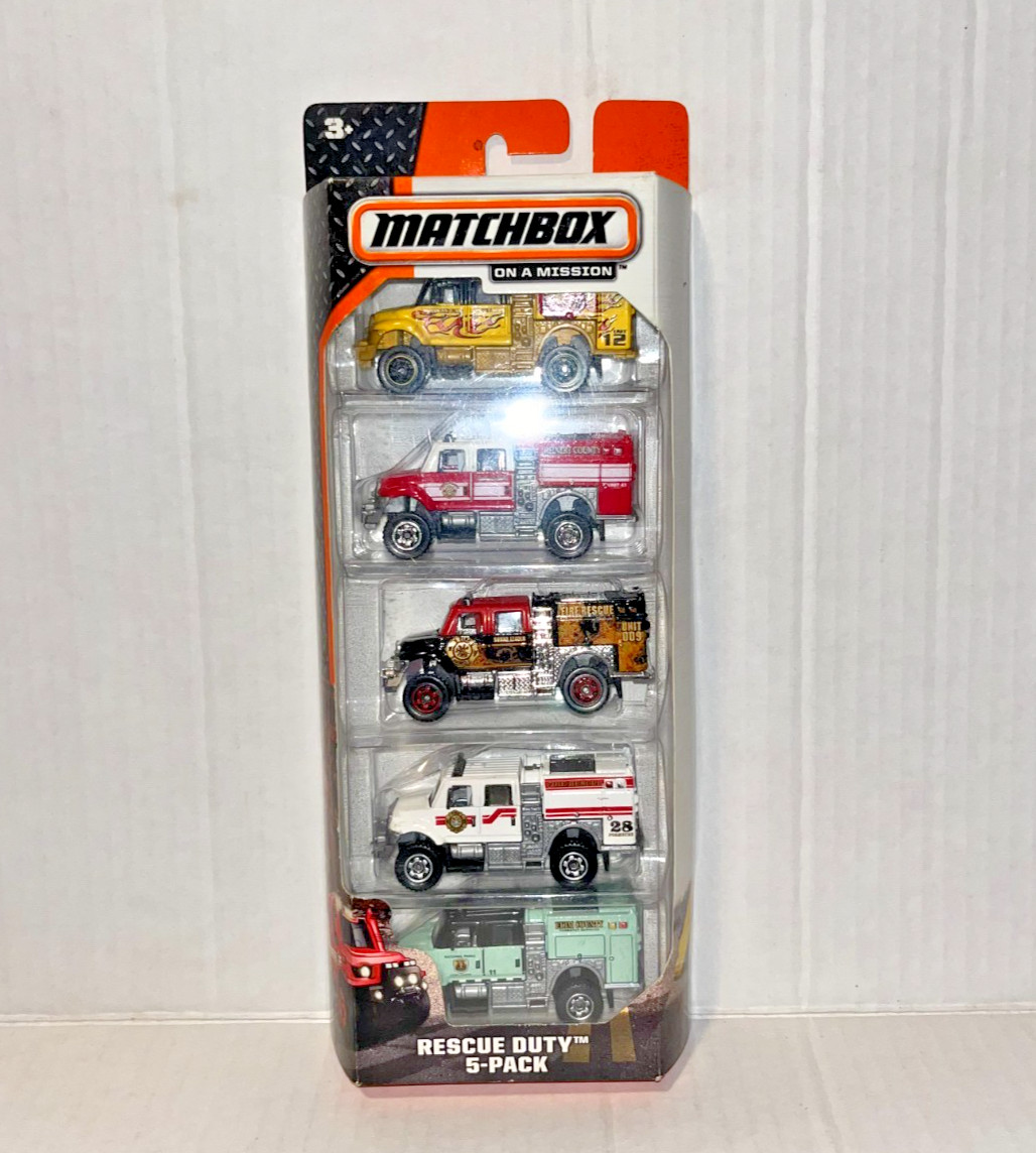 Matchbox 2007 Custom International WorkStar Brush Fire Truck Rescue 5-Pack