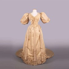 1890s Wedding Victorian Royal Walking Bustle Dress Rococo Princess Ball Gown
