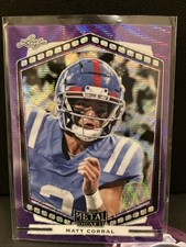 2022 Leaf Draft - Metal Portrait Matt Corral #P-MC1 Purple Wave (RC)