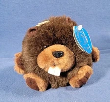 Plush Beaver Benny Cushy Critter Purr Fection by MJC 1997 Stuffed Animal 4" Tags