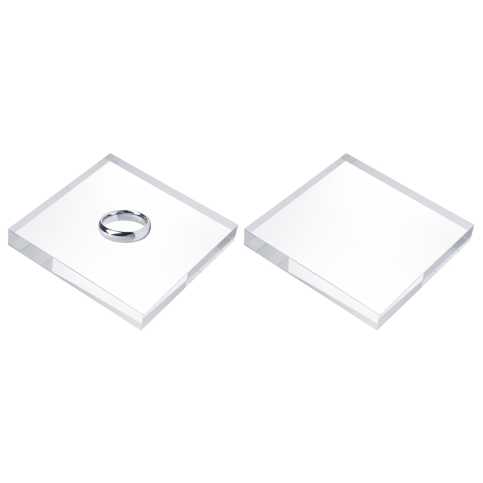 2pcs Acrylic Square Display Blocks, 7